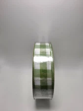 Members Mark Premium Wired Edge Ribbon Green Plaid 50 Yards