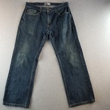Levi Jeans Men's Sz 36x30 VTG Straight Cut Dark Wash 100 Cotton Normcore Durable