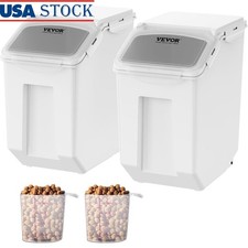 Airtight Dog Food Storage Container Multi-Purpose W/ Locking Lids  Wheels New