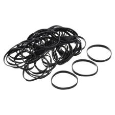 MECCANIXITY 100pk Black Rubber Bands 50mm x 5mm Stretchable Elastic Home Office