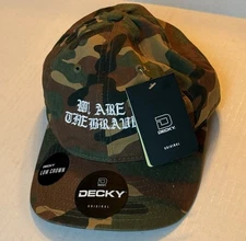 NWT Decky Low Crown Camouflage Logo Embroidered"We Are The Brave" dad hat