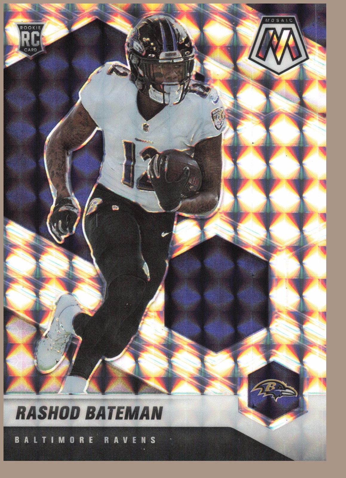 2021 Panini Mosaic #310 Rashod Bateman Prizm