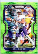 2020 Panini Prizm - Ben DiNucci #337 Lime Green Prizm (RC)