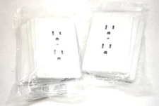 Taymac MW2000W Masque Series Nonmetallic Wallplate, One Grounded Duplex 10 PACK