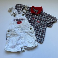 Vintage OshKosh Overalls Outfit Shirt 3at
