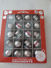 CHRISTOPHER RADKO SHINY BRITE ORNAMENT SET OF 20 MINIS --ROUNDS, BARRELS NIP