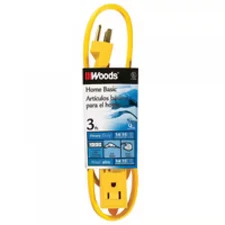 3 Ft. Multi-Outlet (3) Extension Cord with Power Tap, Yellow
