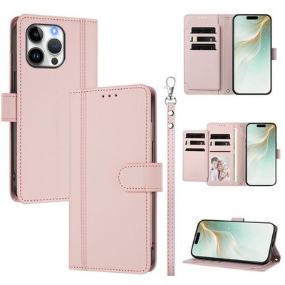 9 Cards Leather Wallet Case Flip Stand Phone Cover +Hand Strap For Various Phone