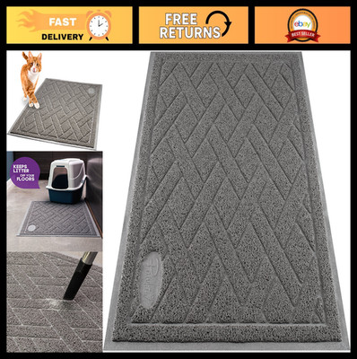 Extra Large Cat Litter Mat - Durable, Easy to Clean, Soft, Litter Lock Mesh, Gra