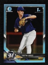 2018 Bowman Draft Chrome Sky Blue Refractor 36/402 Justin Jarvis #BDC-104 r0j