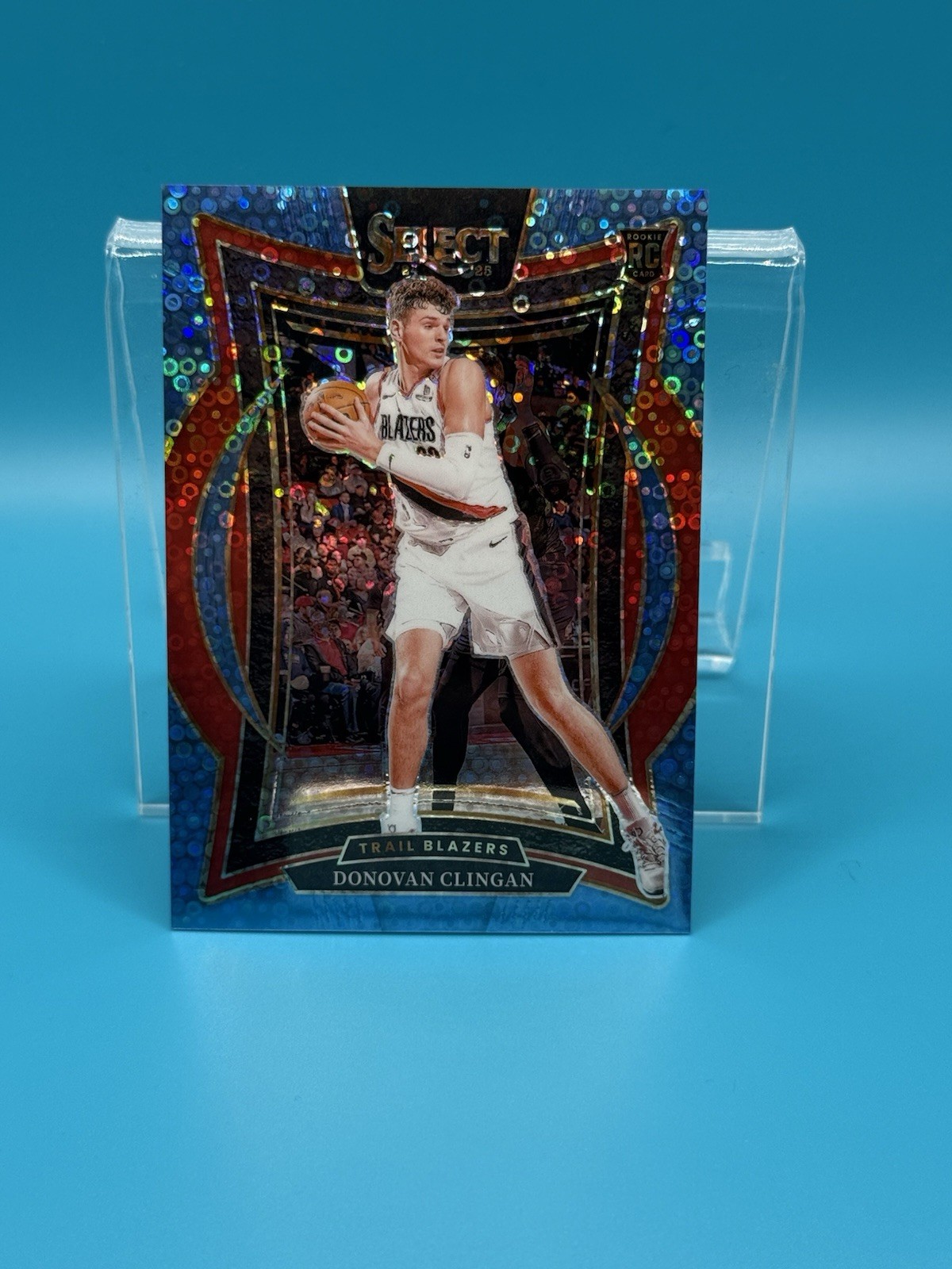 2024-25 Select Donovan Clingan Rookie   Concourse Light Blue Prizm Disco /99 #69