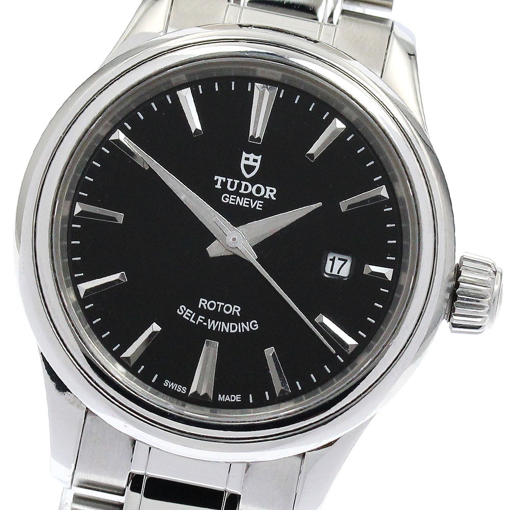 TUDOR 12100 Date Black Dial Automatic Ladies Watch 891620