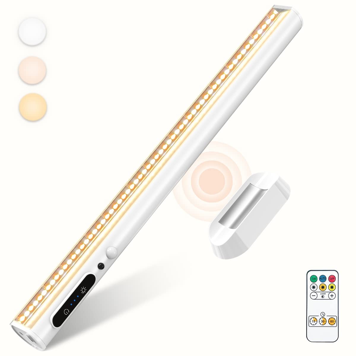 bravzurg Lampada da Scrivania Senza Fili con Sensore di Movimento Lampada Tavolo