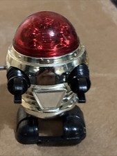 Vintage TOMY Windup Walking Robot Silver and Black w/Red Dome 1977 It Works