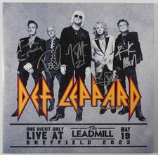 Def Leppard Signed JSA COA Signed Autograph Record Vinyl Album Live at Sheffield