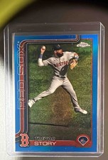 2025 Topps Baseball Chrome Sapphire Trevor Story #232 Boston Red Sox Blue