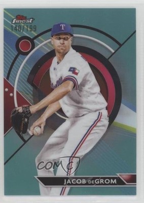 2023 Topps Finest Aqua Refractor 140/199 Jacob deGrom #59 3c2