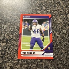 2024 Donruss Football Ivan Pace Jr. Red Press Proof No. 104 Vikings 