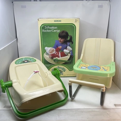 Cabbage Patch Kids 3-Position Rocker/Carrier, Vintage 1983 &  Table Mate