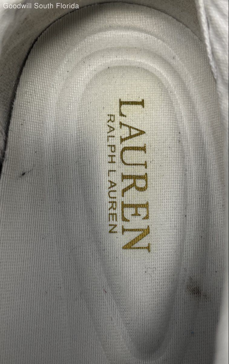 Lauren Ralph Lauren Womens Jennefer White Blue Lace-Up Sneaker Shoes Size 7 thumbnail 6