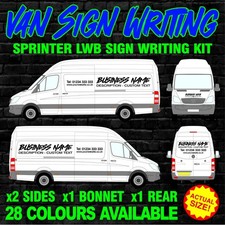 fits Mercedes Sprinter Sign Writing Custom Van Business Graphics Stickers LWB