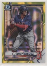 2021 Bowman Draft Chrome Yellow Lava Refractor 42/75 Freddy Valdez #BDC-96 s3g