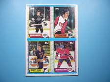 1989/90 TOPPS EMPTY BOX BOTTOM HOCKEY CARD PANEL E F G H WAYNE GRETZKY TIM KERR