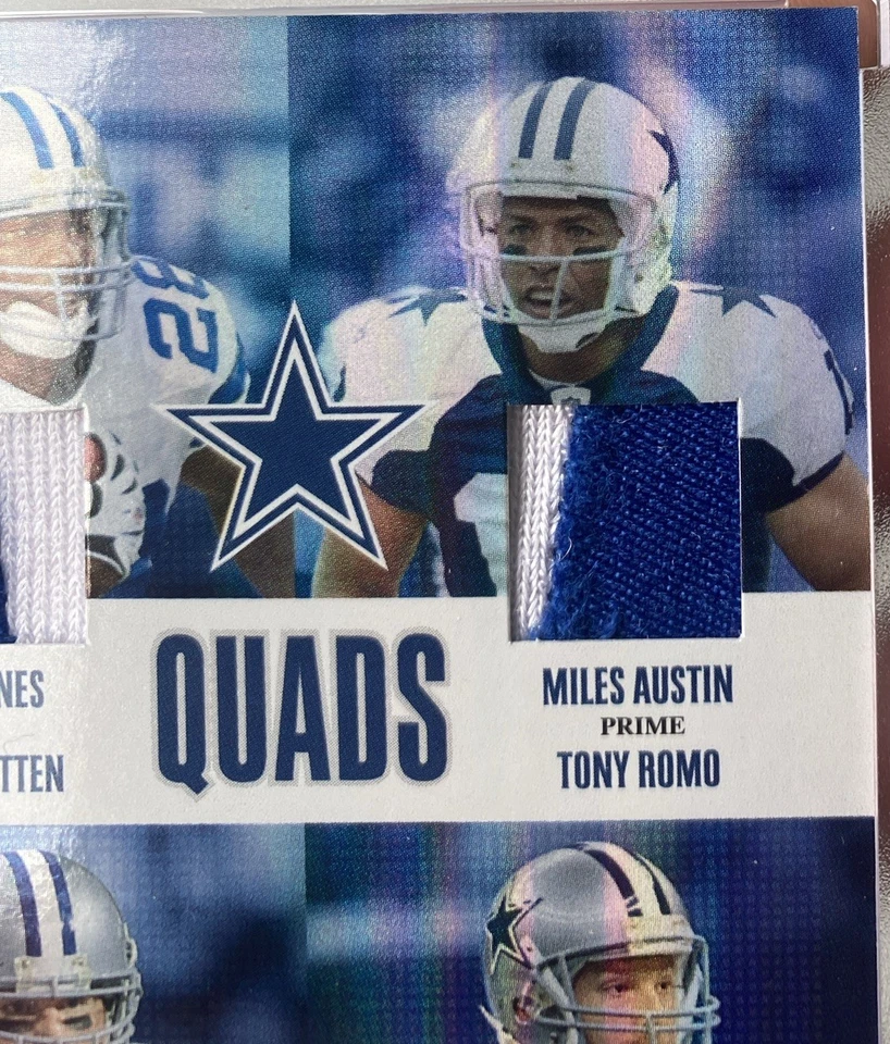 2010 Absolute Memorabilia Romo/Witten/Jones/Austin Quads Jersey Patch #’d 01/15 - Image 3 of 4