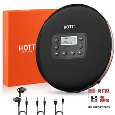 HOTT Portable CD Player with Bluetooth CD-R,MP3 USB Rechargeable with