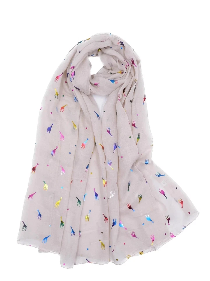 Women’s Foil Print Scarf | Lightweight Glitter Wrap | Xmas Gift for Her - Image 4 of 4