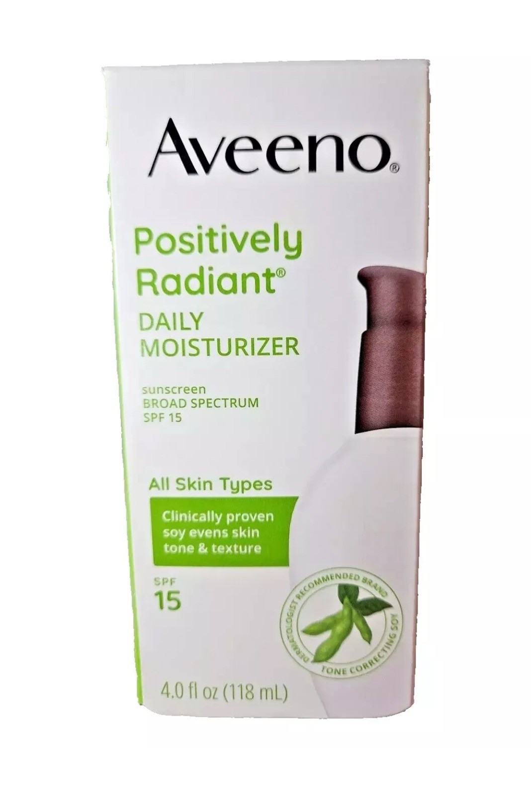Aveeno Positively Radiant Daily SPF 15 Moisturizer 4 fl oz Exp 2/26