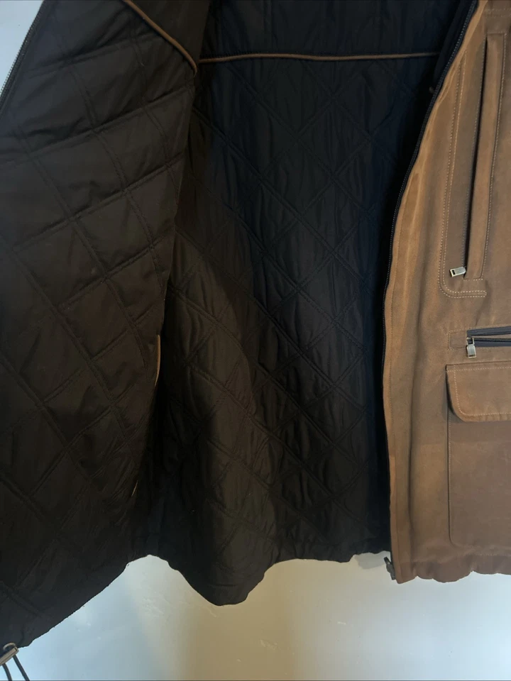 Cutter & Buck Men's Reversible Vest Microfiber, Brown/Tan, Size XL Full Zip - Image 3 of 4