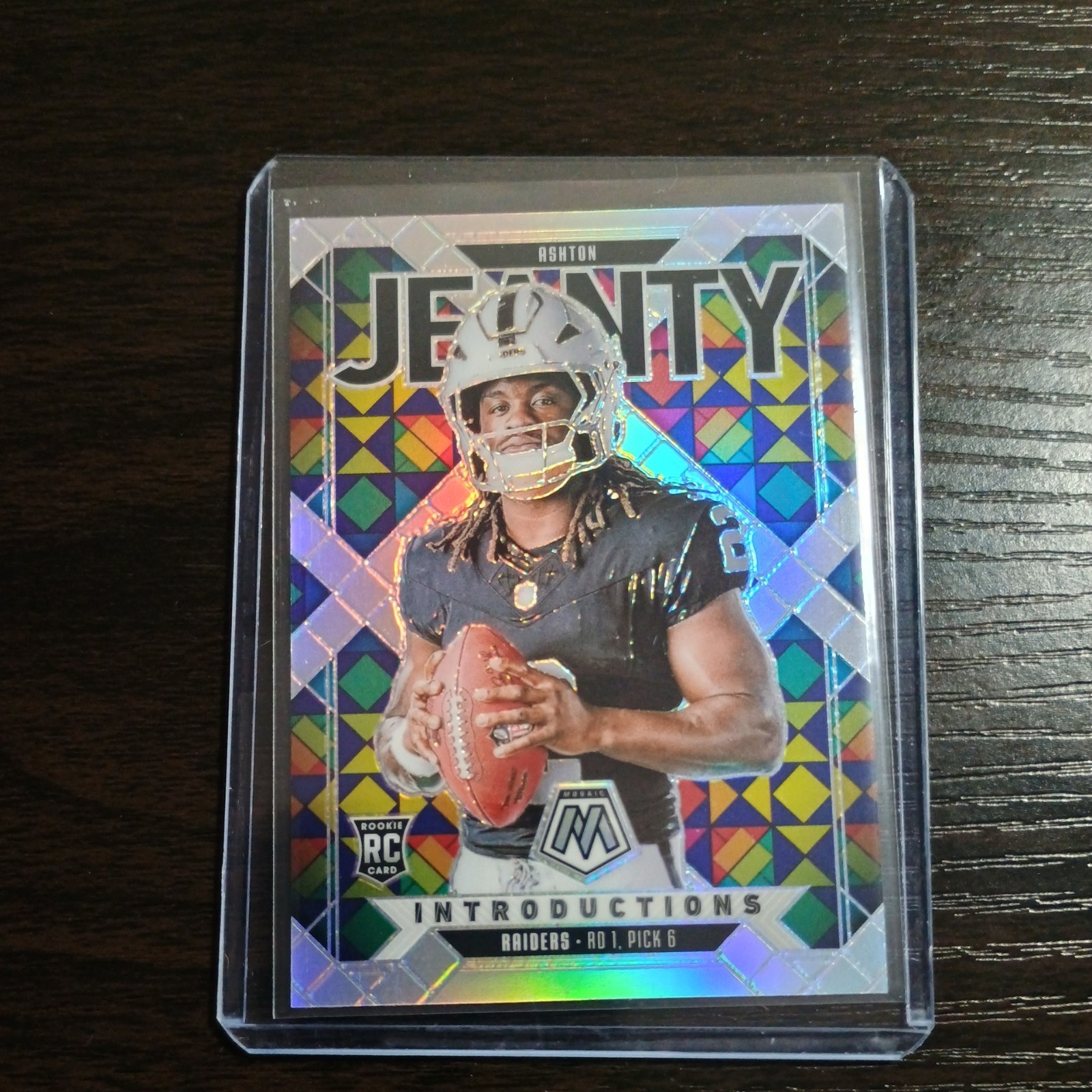 ASHTON JEANTY 2025 MOSAIC INTRODUCTIONS ROOKIE SILVER PRIZM RAIDERS RC Q5461