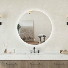 Specchio Bagno Tondo 50/60/70/80 cm con Led Dimmerabile Touch Control Bordo non