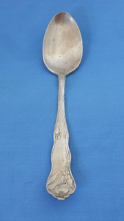 Solid Electric Silver Teaspoon Spoon Floral Lily Design