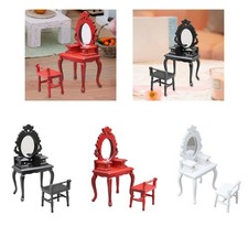 Mini Vanity Set Dollhouse Makeup Table Mini pour meubles de chambre à
