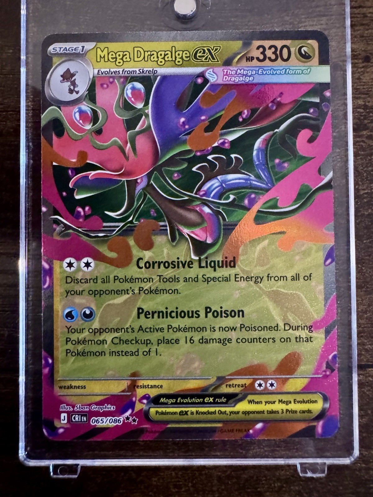 Pokemon TCG Mega Dragalge Ex 118/086 Special Illustration Rare Chaos Rising Mint