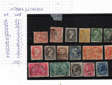 lot de timbres oblitérés du Canada periode classique cote 128,00 euros