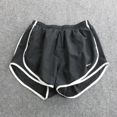 Nike Shorts Womens Medium Black Dri-FIT Tempo Running Lined Split Hem Athletic