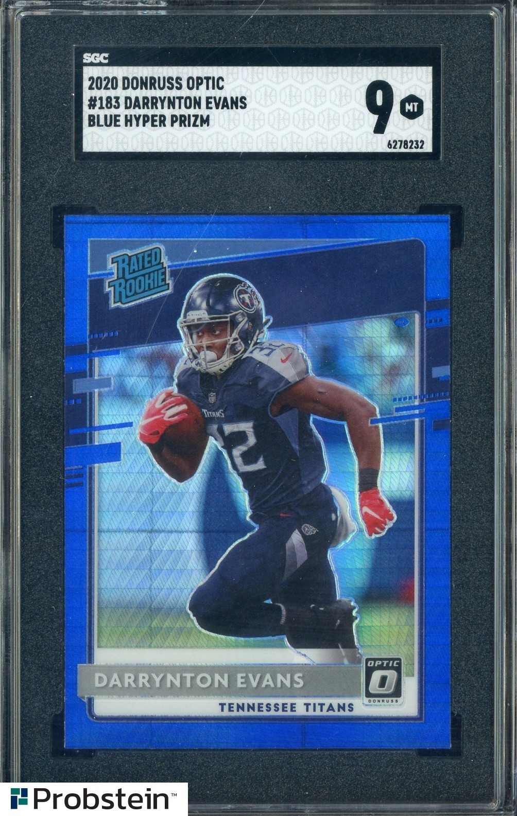 Darrynton Evans Panini Donruss Optic #183 Blue Hyper