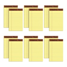 TOPS The Legal Pad Writing Pads, 5 x 8, Jr. Legal Rule, Canary Paper, 50 12