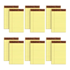 TOPS The Legal Pad Writing Pads, 5 x 8, Jr. Legal Rule, Canary Paper, 50 12