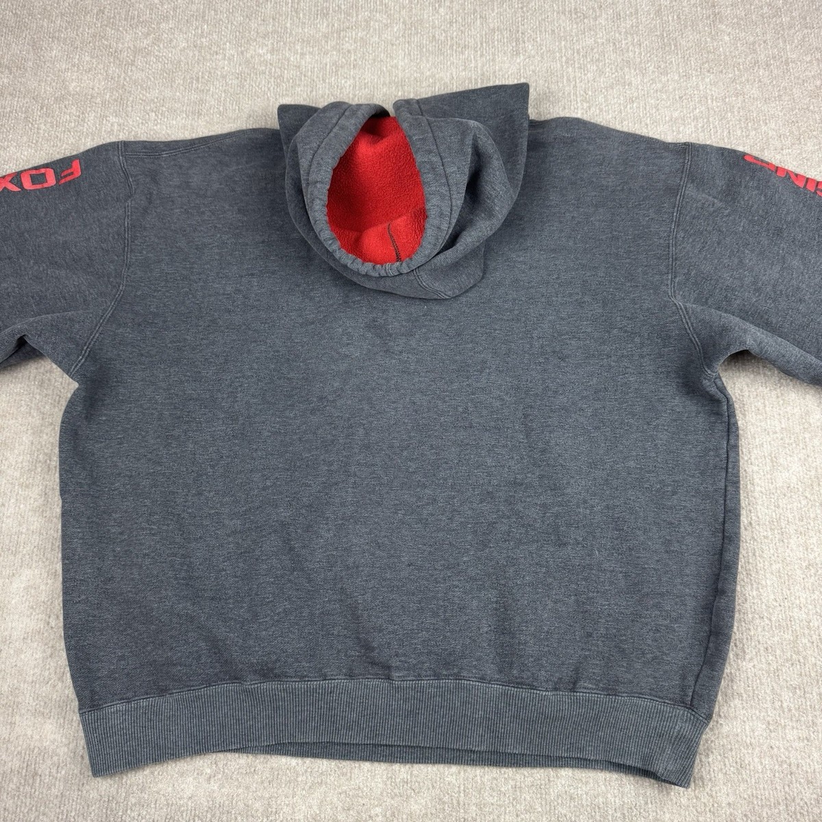 b*9様 vintage fox image マルチ柄　ジャケット　hoodie Vintage Fox Racing Hoodie Mens L Grunge Baggy Emo Sweatshirt