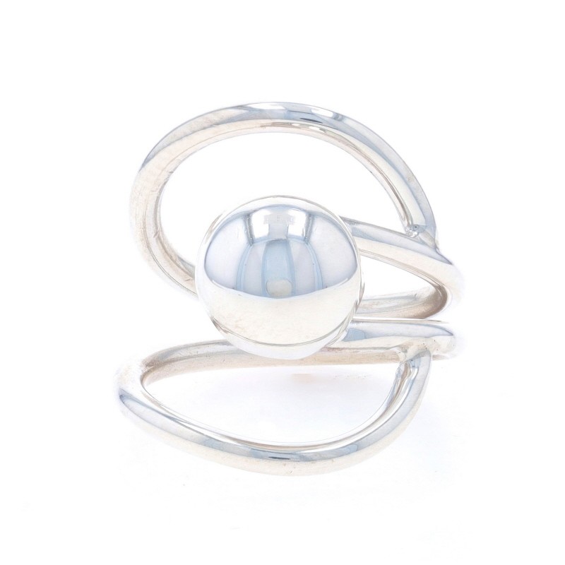 Sterling Silver Abstract Statement Ring - 925 - image 1