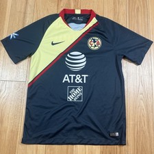 VTG Nike Club America Jersey Mens XL Blue Yellow Liga MX Soccer