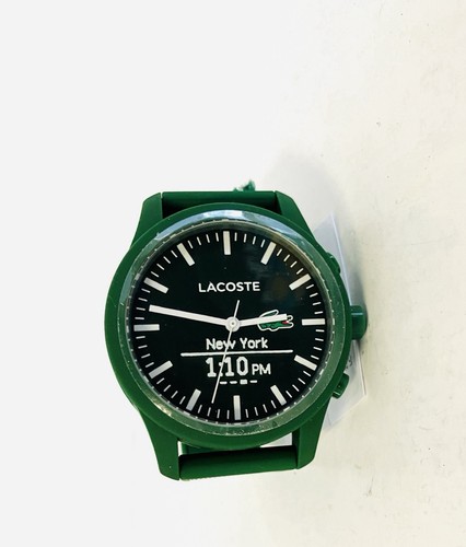 Lacoste Men’s Silicone Green 12.12 Hybrid Smartwatch w Charger - Picture 1 of 4