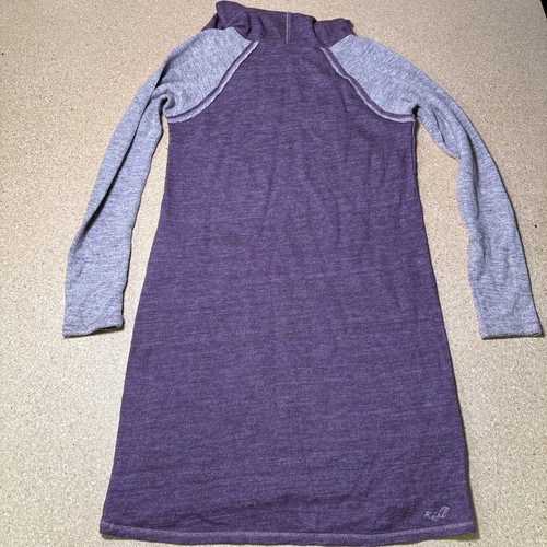 Vestido Suéter Pullover Kuhl NOVA Talla M Capucha Cuello Mezcla Lana Púrpura H2 - Imagen 4 de 7