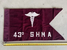 1969-70 Banner Flag 43rd SHMA Mobile Army Surgical Hospital Korea MASH M*A*S*H