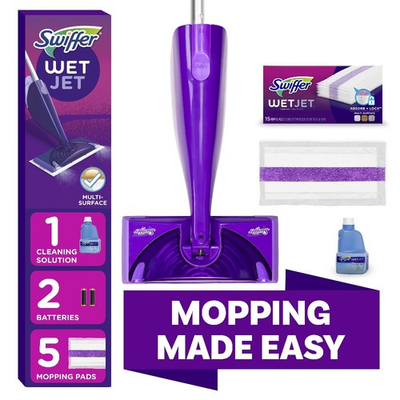 #ad #ad Swiffer Wet Jet Mop Kit: Device 20 Pads amp; Fresh Scent Solution $45.34