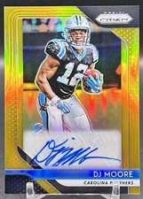 2018 Panini Prizm DJ Moore True Gold /10 Rookie Auto RC Buffalo Bills
